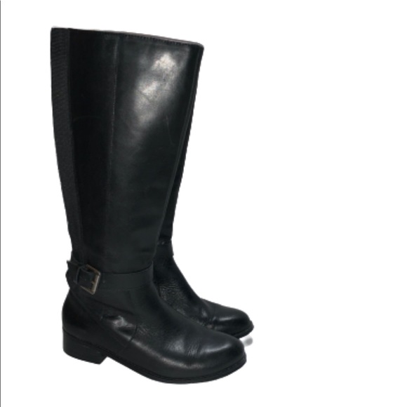 Women's Fashion LEATHER Knee High Riding Boots - 7 - Picture 1 of 7